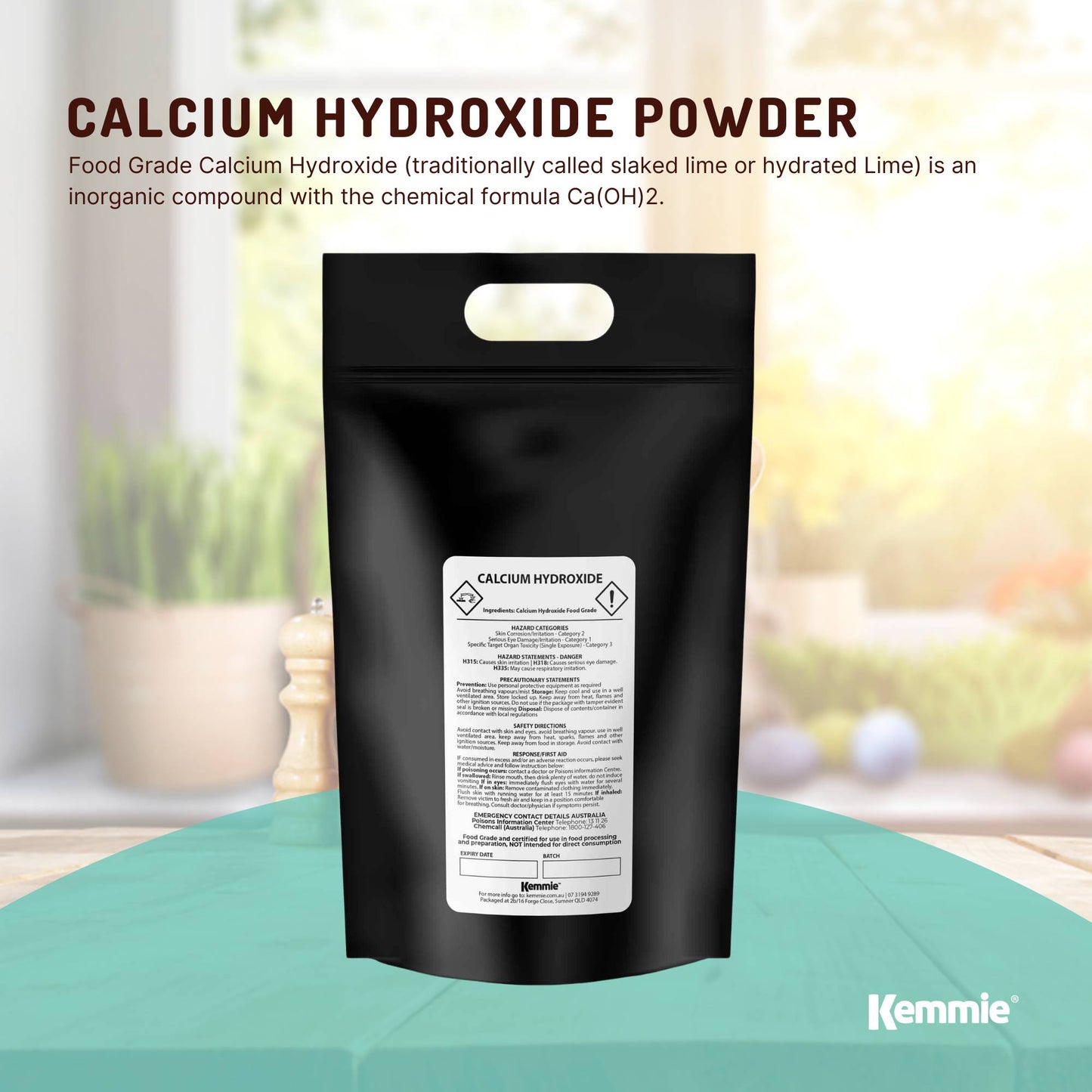 Food Grade Calcium Hydroxide Powder Bags - FCC Hydrated Slaked Pickling Bulk-2