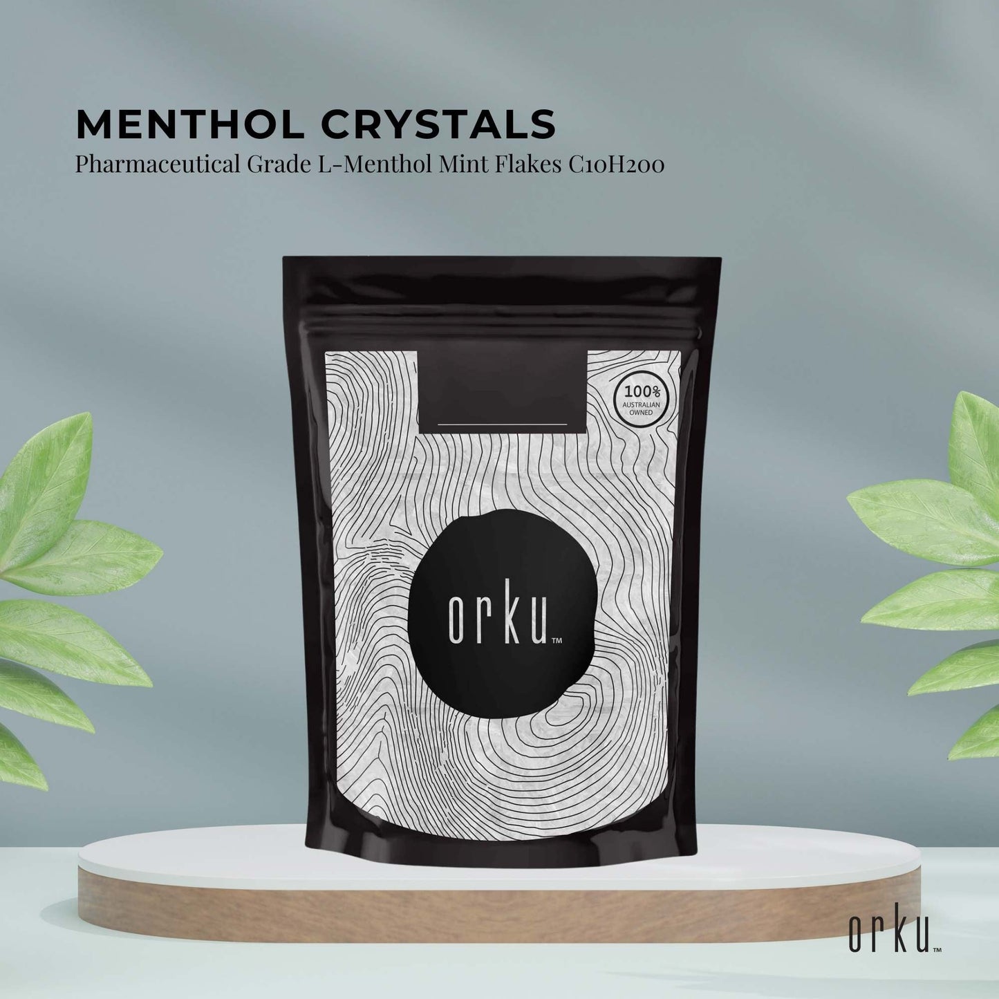 Orku Menthol Crystals - USP Grade L-Menthol Mint Flakes C10H200-1