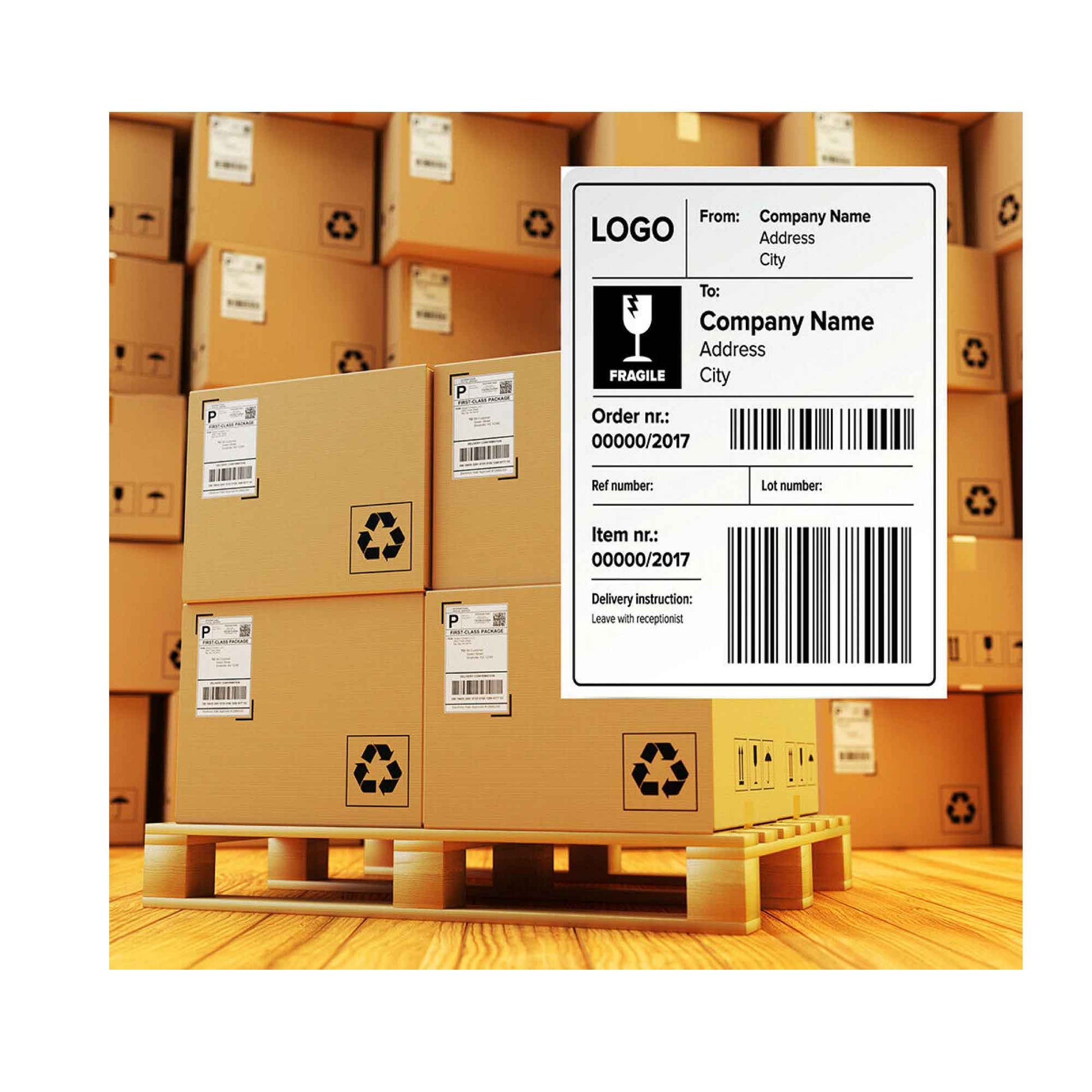 1 Roll x 400 Label Stickers 102x150mm - Direct Thermal White Shipping Labels-4