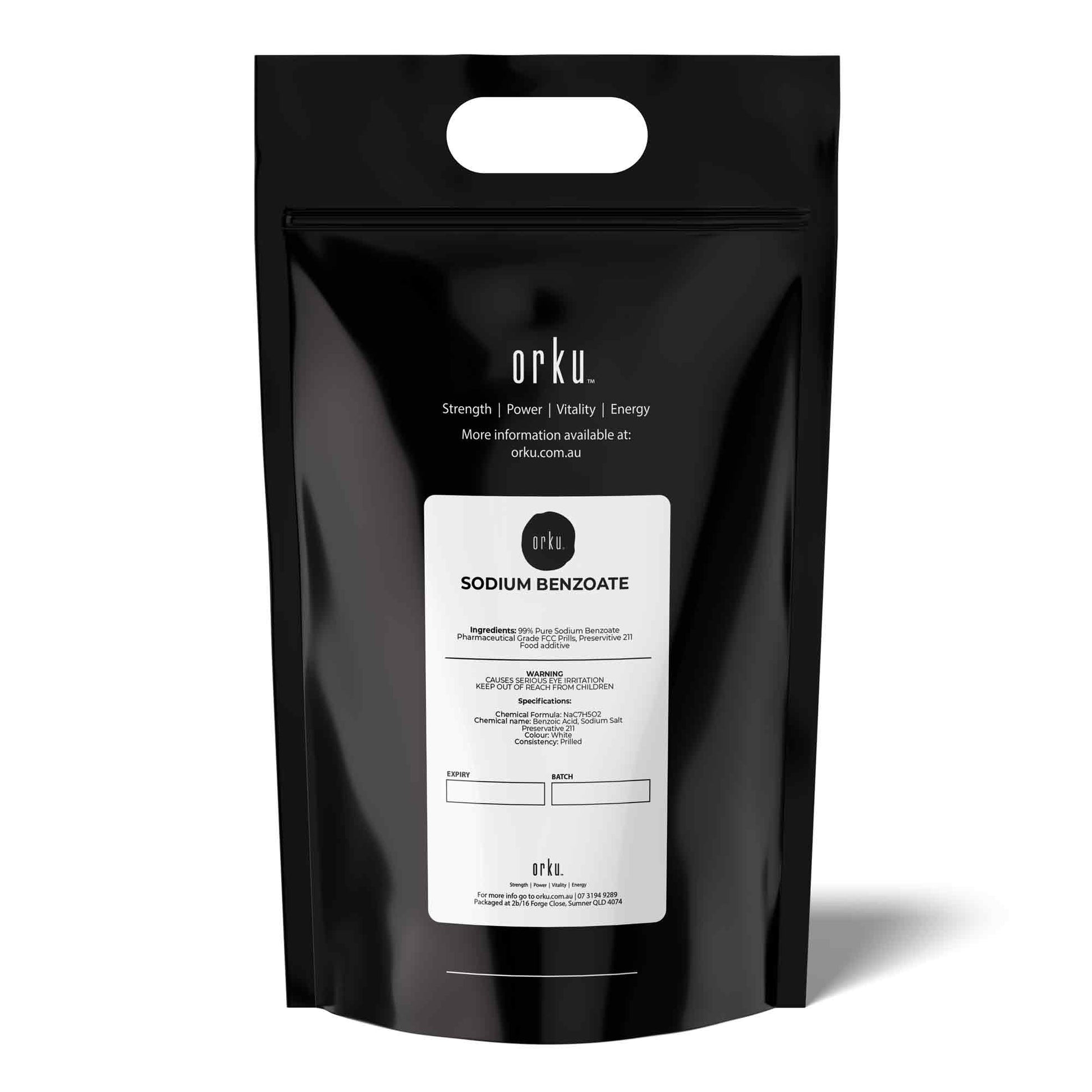 20Kg Orku Sodium Benzoate USP/FCC Grade Prills – E211 Preservative CAS 532-32-1-1